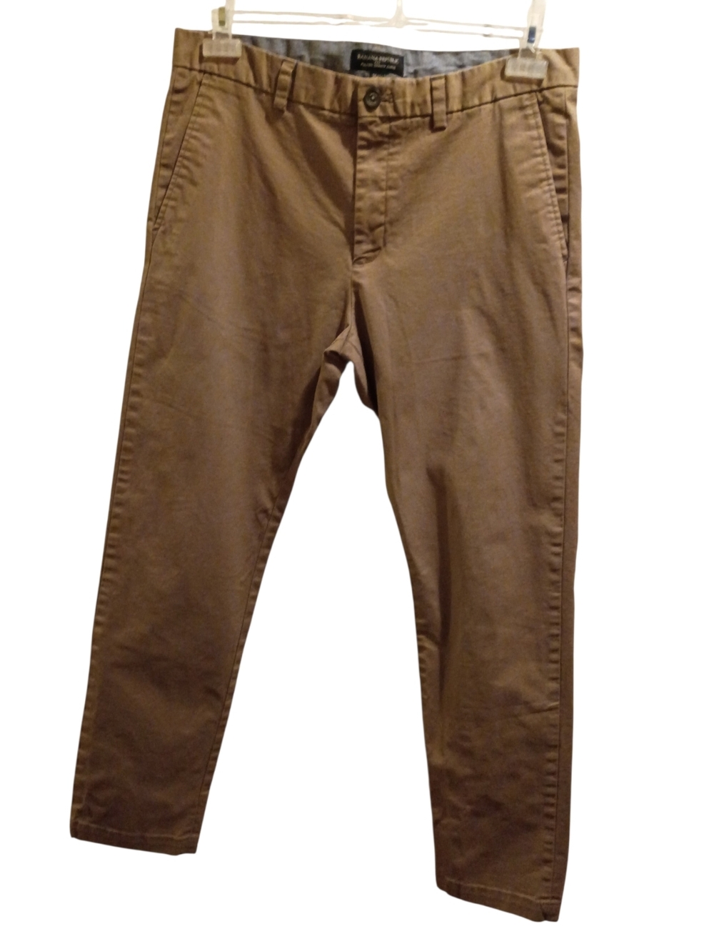 Banana Republic Fulton Skinny Chino Pants Men’s 34 X 30.5" Brown Stretch Casual
